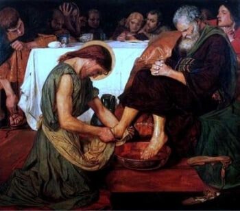 Jesus Washes Peter's Feet at The Last Supper