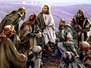 Jesus Disciples Listening to Him