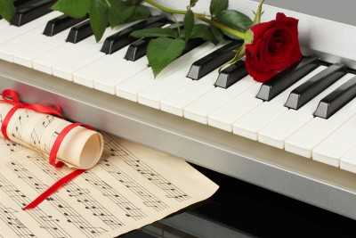 piano and sheet music