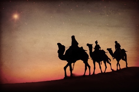 34575115 - three kings desert star of bethlehem nativity concept