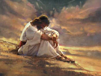 Jesus Praying in the Desert