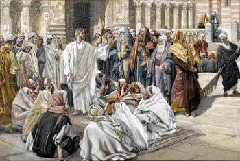 Jesus Teaching and Being Questioned by the Pharisees
