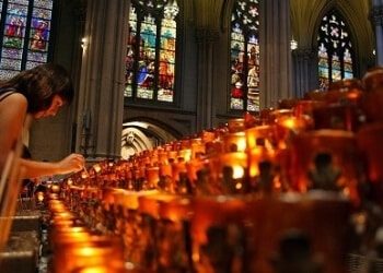 Prayer Candles in Catholic Church